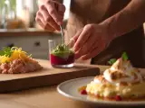 Dossiers: Menu sans gluten, 13 juillet : un festin coloré avec des verrines, un risotto citronné et des îles flottantes