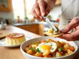 Dossiers: Menu sans gluten, 7 juillet : rillettes de thon, huevos rotos et flan pâtissier sans pâte