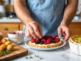 Dossiers: Menu végétarien, 31 juillet : croquettes au camembert, flan de courgettes et biscuit fruité