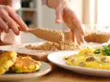 Dossiers: Menu végétarien, 19 juillet : croquettes de courgettes, omelette savoureuse et crumble aux abricots