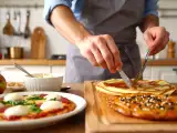 Dossiers: Menu végétarien, 15 juillet : couronne pizza, choux-choux soja et crêpes aux pommes