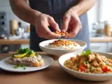 Dossiers: Menu sans gluten, 26 août : un festin coloré de toasts, quinoa et amaretti