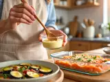 Dossiers: Menu sans gluten, 19 août : saveurs d'aubergines, saumon et douce vanille
