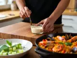 Dossiers: Menu sans gluten, 13 août : concombre, paella et flan express