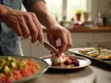 Dossiers: Menu sans gluten, 14 août : tartare de pamplemousse, avocat et crevettes, maquereaux à la moutarde, blanc manger coco