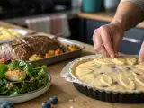 Dossiers: Menu du jour, 24 septembre : salade de mâche, rôti de palette à la bière et tourte des Pyrénées aux myrtilles
