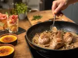 Dossiers: Menu sans gluten, 30 septembre : fraîcheur en verrine, paupiettes savoureuses et crème brûlée classique