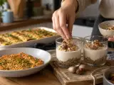Dossiers: Menu végétarien, 5 septembre : tartinade de lentilles, cannelloni au pesto et verrine de panacotta