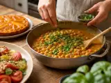 Dossiers: Menu végétarien, 1 octobre : une expérience gourmande avec curry de pois chiches et tarte aux mangues