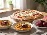 Dossiers: Menu végétarien, 10 octobre : fraîcheur et gourmandise avec salade, tarte et glace