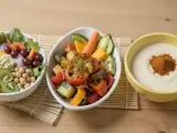 Dossiers: Menu végétarien, 14 octobre : une explosion de saveurs avec des légumes et fruits frais