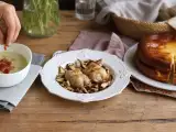 Dossiers: Menu du jour, 22 octobre : velouté de topinambour, paupiettes de porc et cheesecake sans pâte