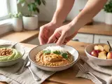 Dossiers: Menu végétarien, 27 octobre : courgette aux amandes, lentilles corail et compote vanillée