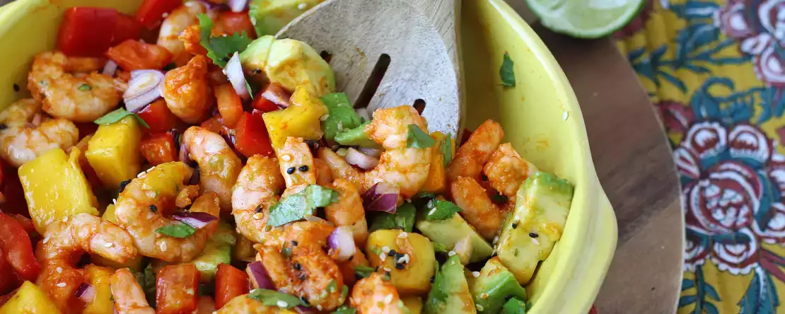 Salade crevettes mangue : fraîche, exotique et parfaite pour l’été