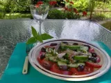 Recette Salade provençale aux tomates, poivrons et anchois