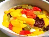 Recette Poivrons confits à l'huile d'olive, ail & thym
