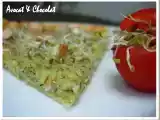 Recette Tarte feuilletée au pesto de courgette parfumé à l' amande, basilic et parmesan