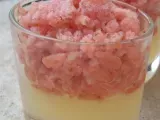 Recette Granité de figue à la cannelle, sur sa gelée de pamplemousse