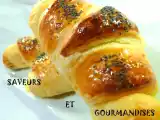 Recette Croissants au bacon et au gouda.