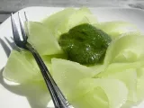Recette Pesto de menthe sur carpaccio de melon