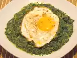 Recette Purée d'épinards aux oeufs frits