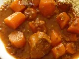 Recette Tajine de veau aux carottes et aux lentilles