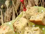 Recette Cake à la farine de pois chiche, au cantal et tomates confites