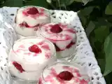 Recette Crème de coco aux framboises