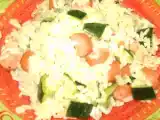 Recette Poelée de riz aux courgettes vapeurs et saucisses
