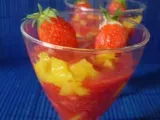 Recette Verrine de mangues au coulis de fraise