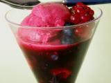 Recette Sorbet aux gadelles sur compote de fruits rouges