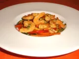 Recette Wok de crevettes au curry & légumes croquants