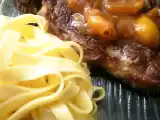 Recette Côtes de porc aux mirabelles.