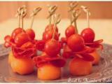 Recette Brochette de melon, chiffonnade de chorizo et tomate cerise