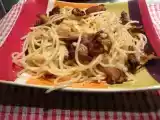 Recette Spaghetti aux girolles en crème d'ail