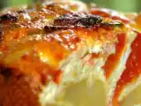 Recette Omelette aux tomates du jardin, chorizo, pommes de terre et féta