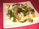 Recette Salade aux avocats, mini-épis de maïs, emmental & croûtons aux noix