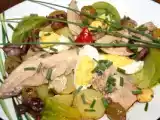 Recette Salade aux filets de sardines, oeuf mariné et rattes