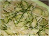 Recette Farfalles aux courgettes et sa sauce à l' ail et au citron