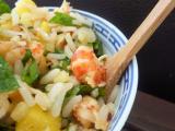 Recette Salade de riz aux écrevisses, mangue et menthe