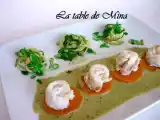 Recette Roulés de sole, crème à l'oseille et spaghettis de courgettes + patates douces