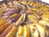 Recette Tarte aux pêches et à la crème de noix