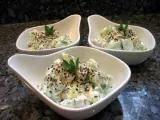 Recette Verrine de concombre au yaourt, sésame et gomasio