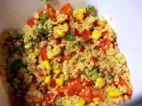 Recette Salade croquante de quinoa mais et poivrons150 g de quinoa1.