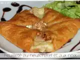 Recette Feuilleté au neufchâtel et aux noix