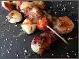 Recette Noix de st jacques en brochettes de thym et panées aux noisettes