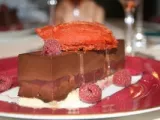 Recette Entremets chocolat, framboises et poivron rouge