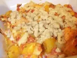 Recette Crumble de saumon aux courgettes, poireaux et pommes de terre