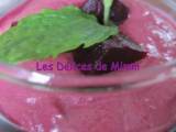 Recette Verrine de mousse de betteraves rouges