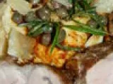 Recette Filet mignon de porc mariné aux câpres, polenta à l'huile de truffe